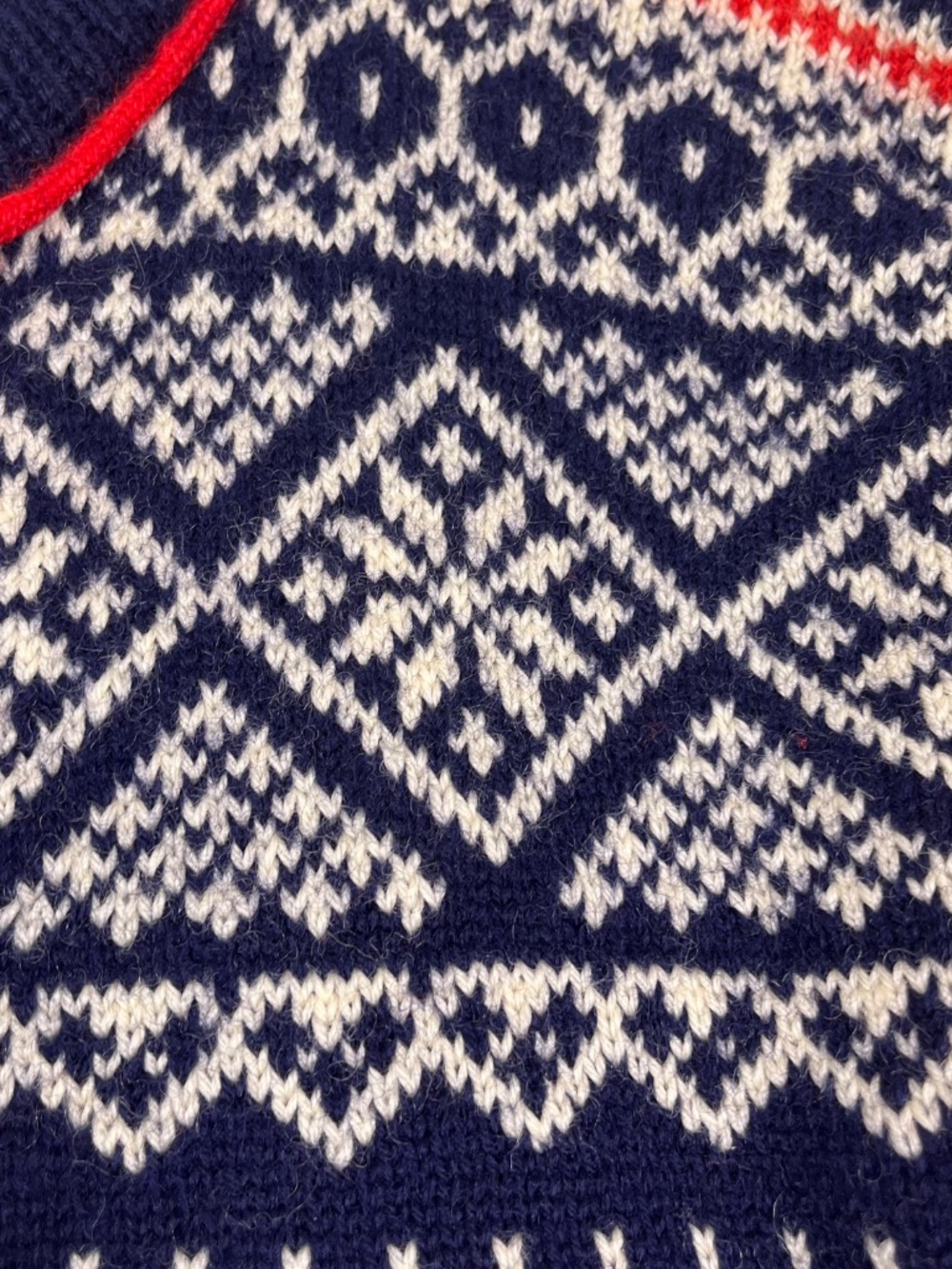 Vintage Dale Of Norway Fair Isle Cardigan Wool Navy - Picture 3 of 5